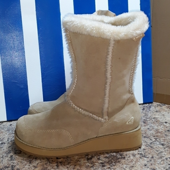 Roxy fur lined snow winter boots 8.5 - Picture 4 of 6